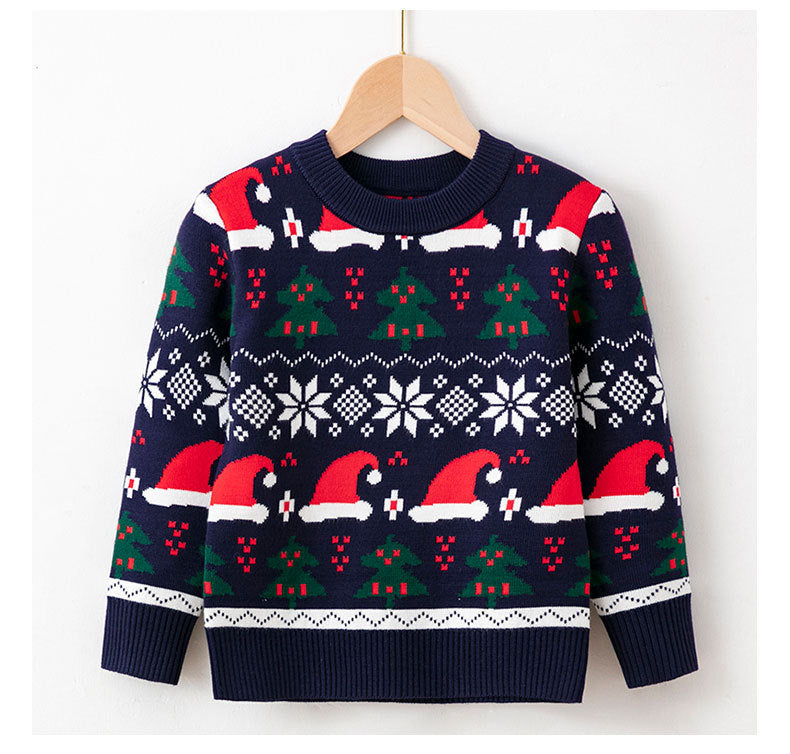 Pull pour enfants, bonnet de Noël, pull pour bébé, automne et hiver, européen et américain