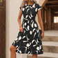 Robe plissée d'été à motifs géométriques pour femmes