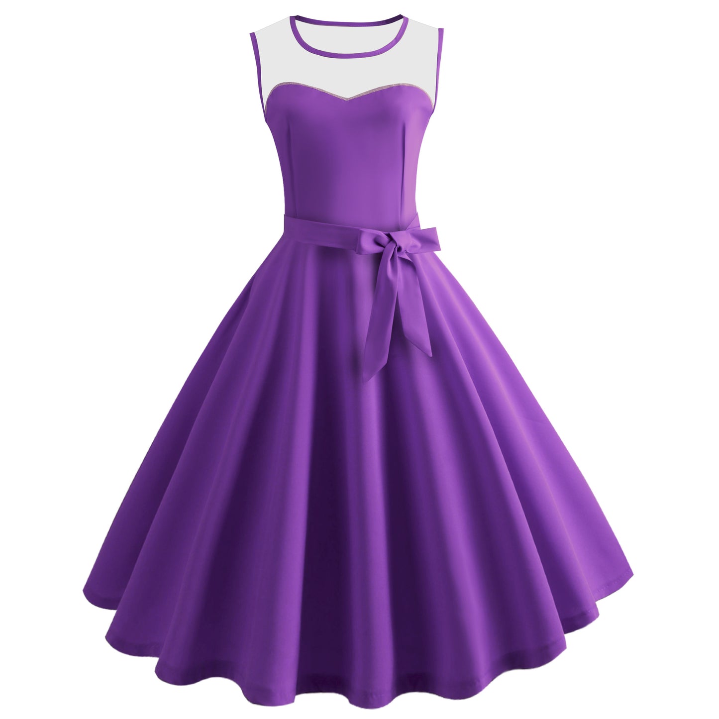 Robe patchwork en maille affinant la taille pour femme