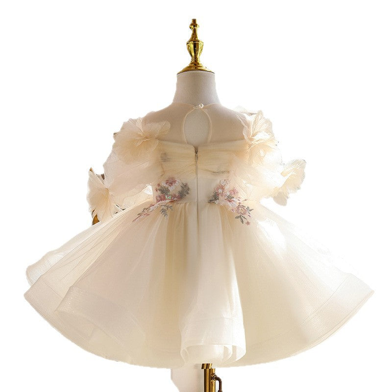 Robe de princesse d'anniversaire pour filles d'un an, robe de célébration de style occidental, défilé de piano, performance