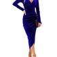 Women's Cross Mid-length Cocktail Party Evening Dress