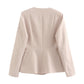 Flip Trim Slim Suit Jacket Straight-leg Pants