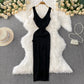 Fan Slim-fit Slimming Sheath Long Skirt