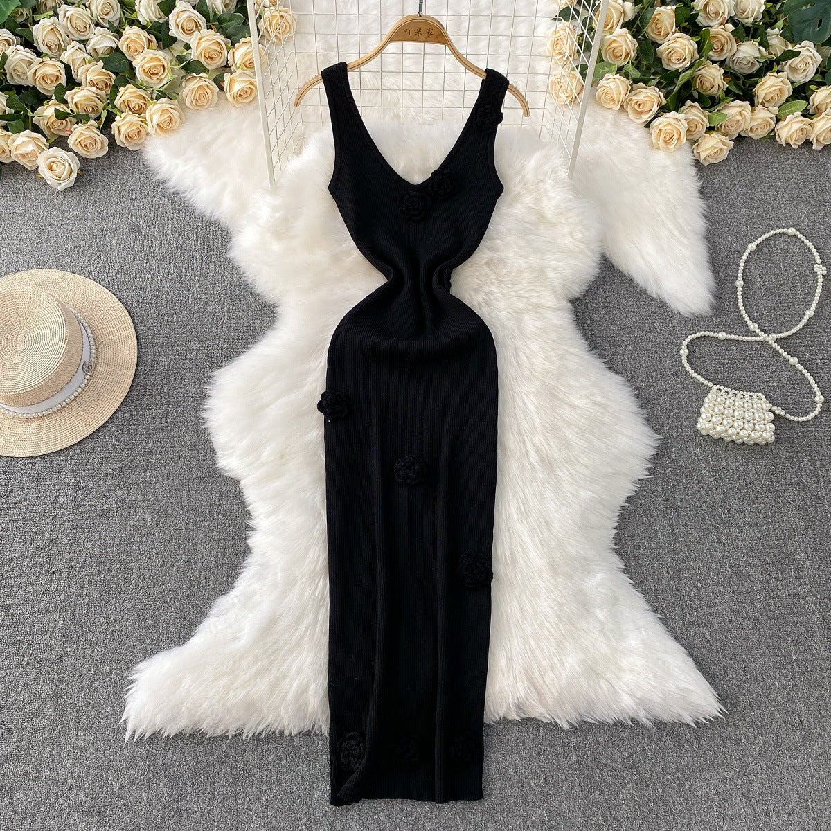 Fan Slim-fit Slimming Sheath Long Skirt