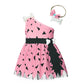 Sleeveless Mesh Dress And Hairband Two-piece Children's Clothing