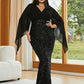 Robe à paillettes pour femme, couleur pure