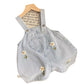 Girls' Suit Lace Shirt Flower Denim Suspender Dress