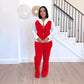 Fake Two Pieces Shirts Vest Stitching Sweater Pants Suit