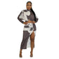 Printed Printed Long-sleeved Skirt Two-piece Set