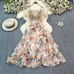 Colorful Flora V-neck Strap Dress Women