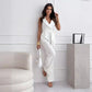 Comfort And Casual Solid Color And V-neck Sleeveless Jumpsuit