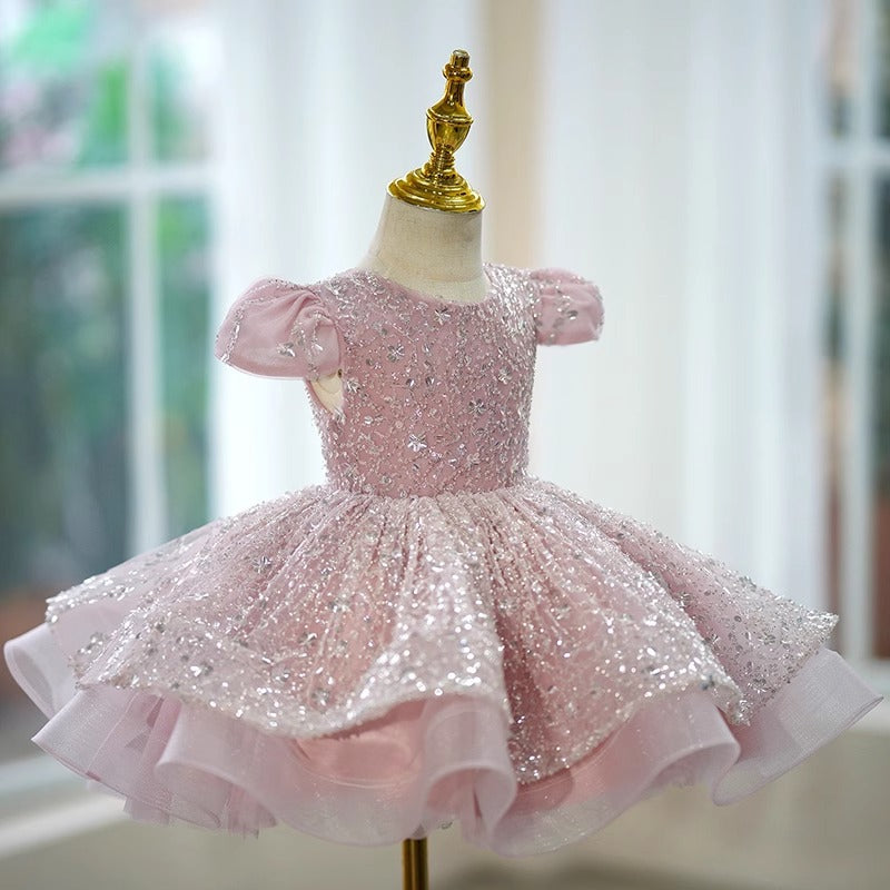 Robe de princesse à paillettes pour anniversaire de fille