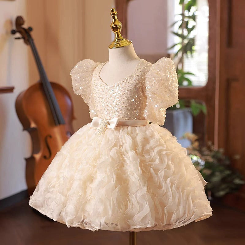 Robe de princesse pour fête d'anniversaire d'un an pour petite fille