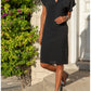Robe décontractée ample de couleur unie et simple pour femme