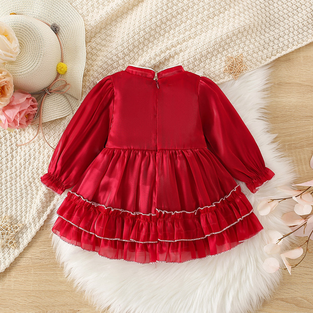 New Girls Retro Princess Long Sleeve Dress