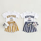 Children's Summer T-shirt Suit Letter Printing