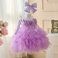 Girl's Super Wide Loose Flower Tassel Dress