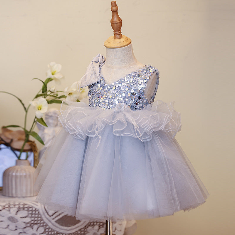 Robe de princesse pour petite fille en tulle style occidental