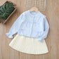 Kids' Sweater Suit Autumn Style Solid Color