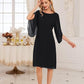 Irregular Sleeves Solid Color Chiffon Women Dress