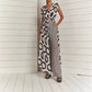 Temperament Twinset Backless Lace-up Straight-leg Pants Women's Suit