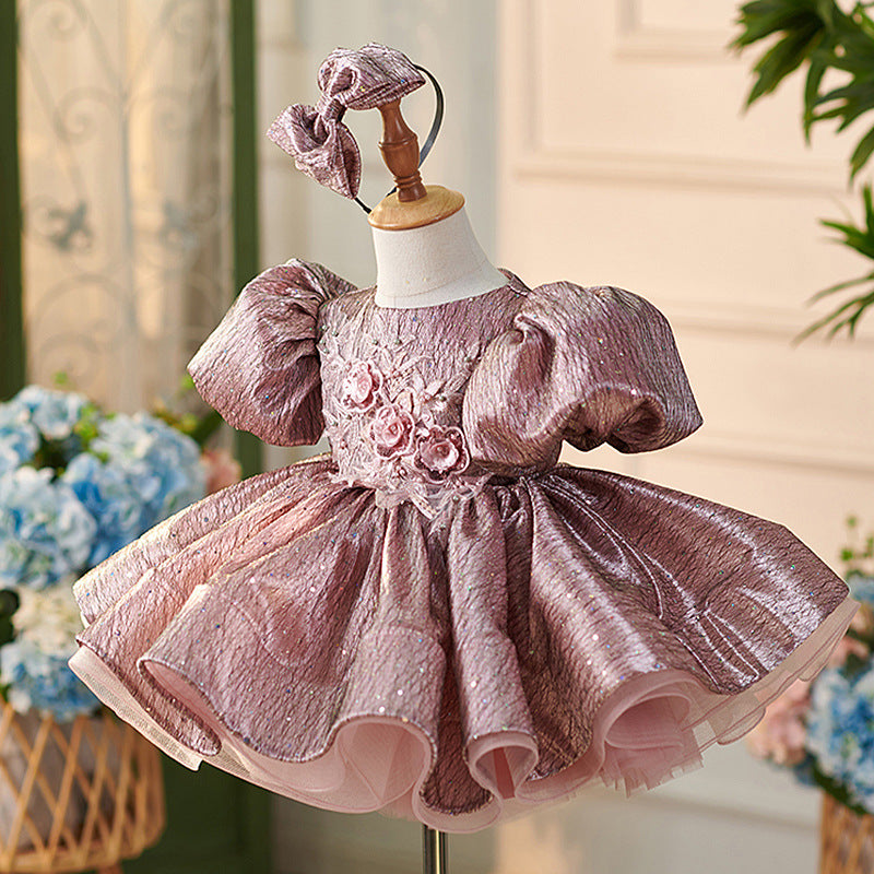 Robe de princesse en polyester pour fille, années