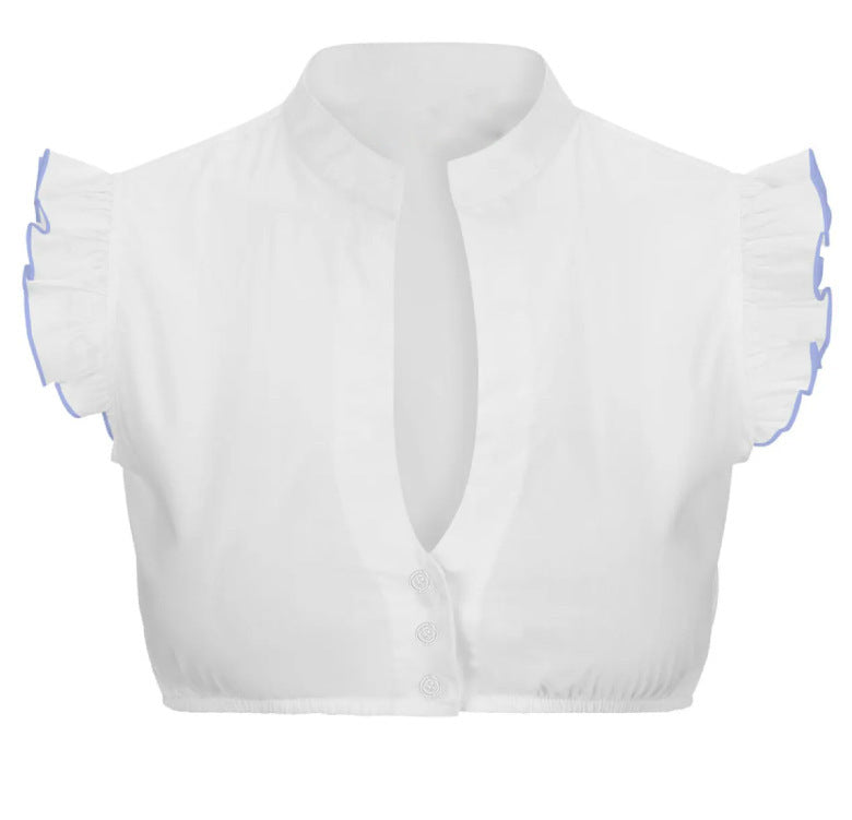 Women's Fashion Personalized Dingdong White Shirt