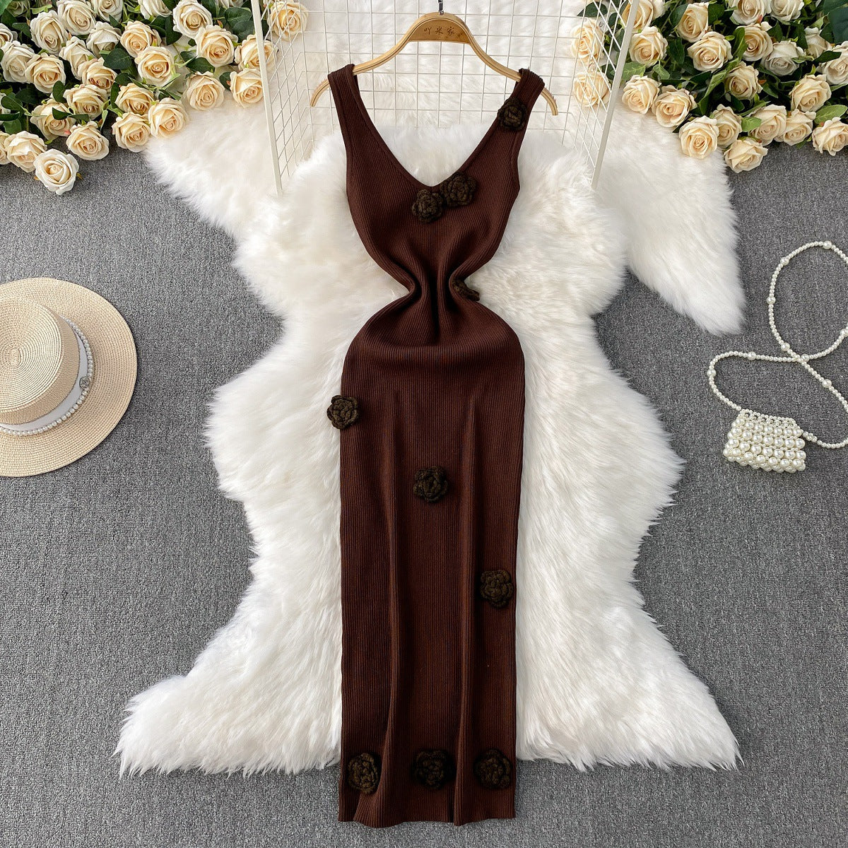 Fan Slim-fit Slimming Sheath Long Skirt