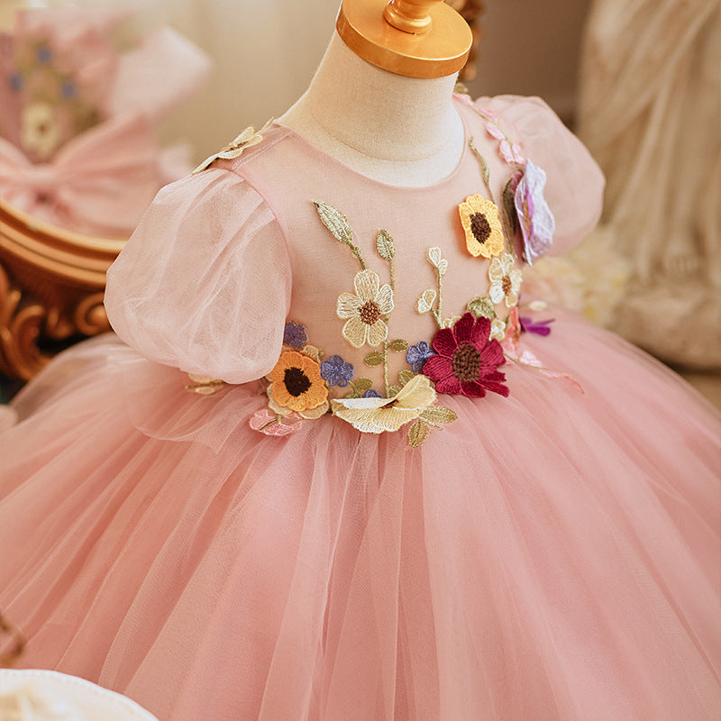 Baby Girl Catwalk Piano Performance Host Princess Dress