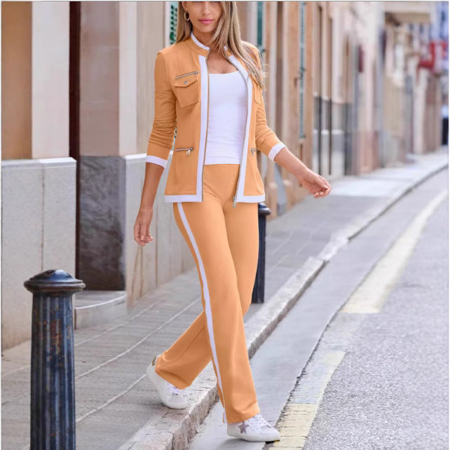 Women's Fashion Individual Casual Color Matching Suit