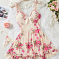 Robe à bretelles à imprimé floral français pour femme