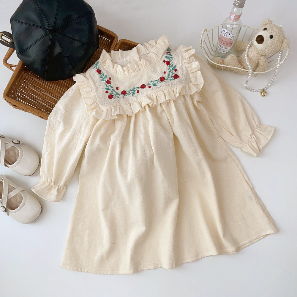 Ruffled Long Sleeve Girl Princess Skirt