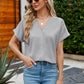 New Women's Clothing Ice Silk Zou Comfortable V-neck Cardigan Top