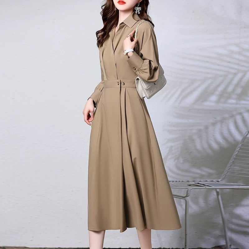 New Elegant Long Dress With A Cinched Waist For A Slimming Captivating Silhouette