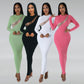 Robe fourreau sexy en maille ajustée