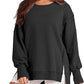 Solid Oversized Sweatshirt Crew Neck Long Sleeve Pullover Hoodies Tops Fashion Fall Women Clothes Winter