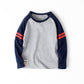 Children's Contrast Print Cartoon Long-sleeved T-shirt