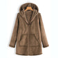 Manteau d'hiver chaud à capuche en peluche
