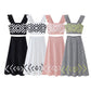 Metal Zipper Sling Top And Skirt Suit