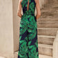 Round Neck Sleeveless Tied High Waist Wide Leg Jumpsuit