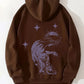 Women's Brushed Hoody Plain Letter Jesus Print