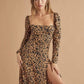 Fashion Printed Temperament Commute Pullover High Waist Dress Women