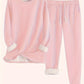Solid Color Casual And Comfortable Thermal Quilted Homewear Suits