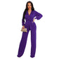 Solid Color Casual Long Sleeves Women's Jumpsuit