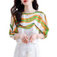 Women's Pullover Chiffon Shirt Striped Top