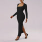 Robe fourreau à col carré pour femme adulte, style automne et hiver
