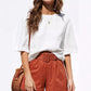 Women's Short-sleeved Solid Color Casual Top