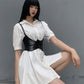 Waist Seal White Shirt Skirt Women's Mid-length