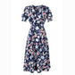 Summer New Bohemian V-neck Printed Dress