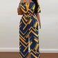 Women's Printed Off-shoulder Fitted Waist